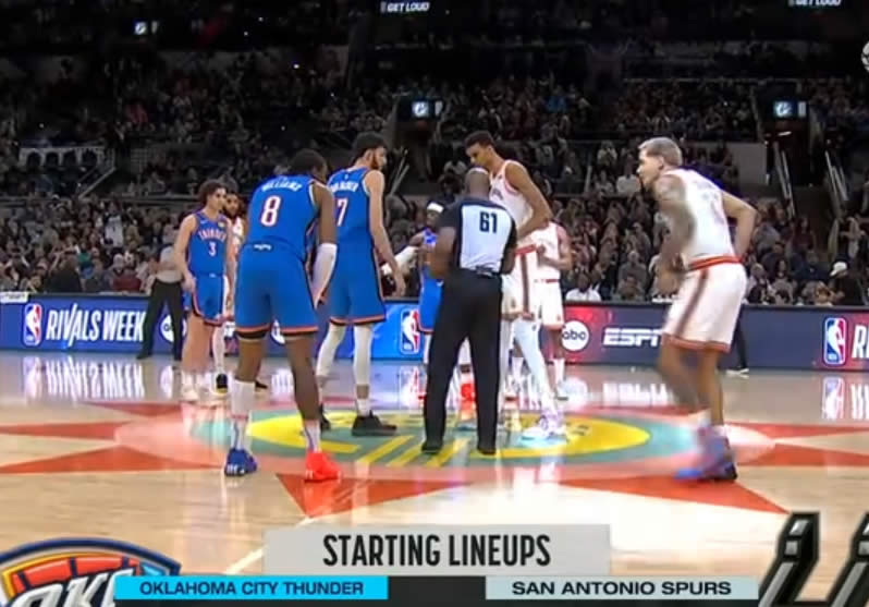 2024年1月25日 NBA常规赛 雷霆vs马刺 全场录像回放