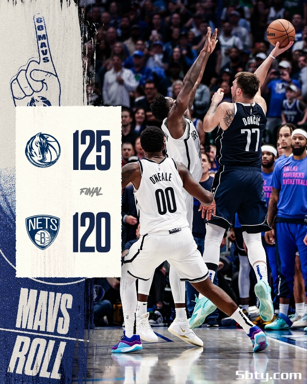 NBA战报：独行侠125-120险胜篮网，东契奇49+10+7欧文17+7+6，托马斯30+7