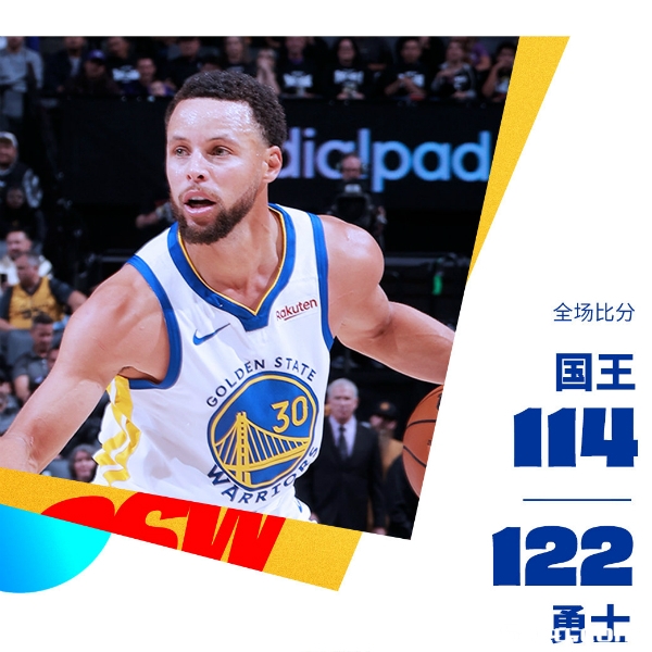 NBA战报：勇士122-114击败国王拿下首胜，库里41分，福克斯39分