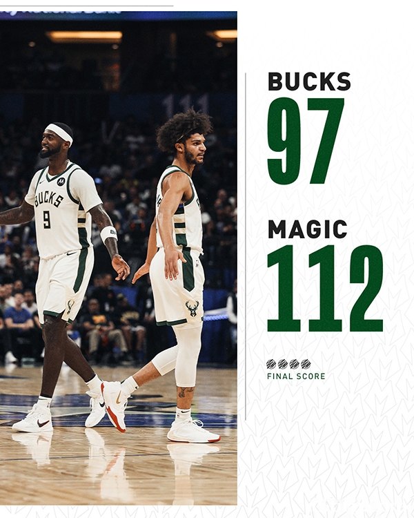 NBA常规赛:魔术112-97力克雄鹿,字母哥35分10板7助,班凯罗24分12板