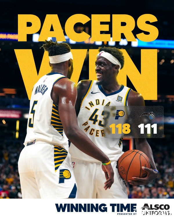 NBA常规赛：步行者118-111险胜魔术，马瑟林20+11，小瓦格纳28+6+8