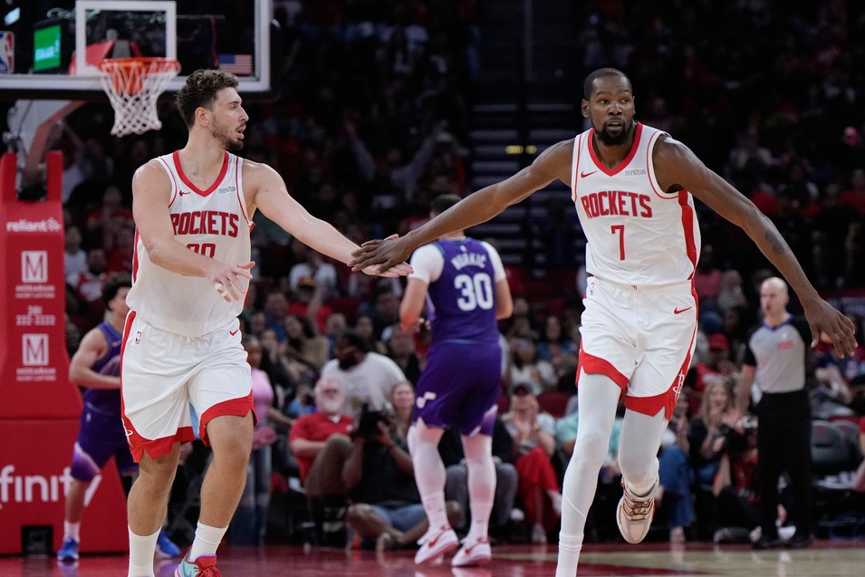 NBA／夺加盟火箭首胜 杜兰特大讚新队友森根、汤普森